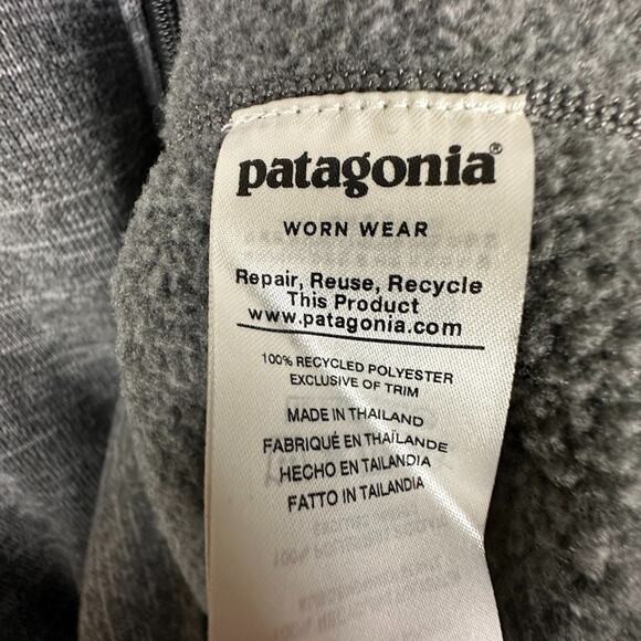 Patagonia Better Sweater Mens Large Gray 1/4 Zip Fleece Outdoor Nature Hiking - Picture 9 of 14